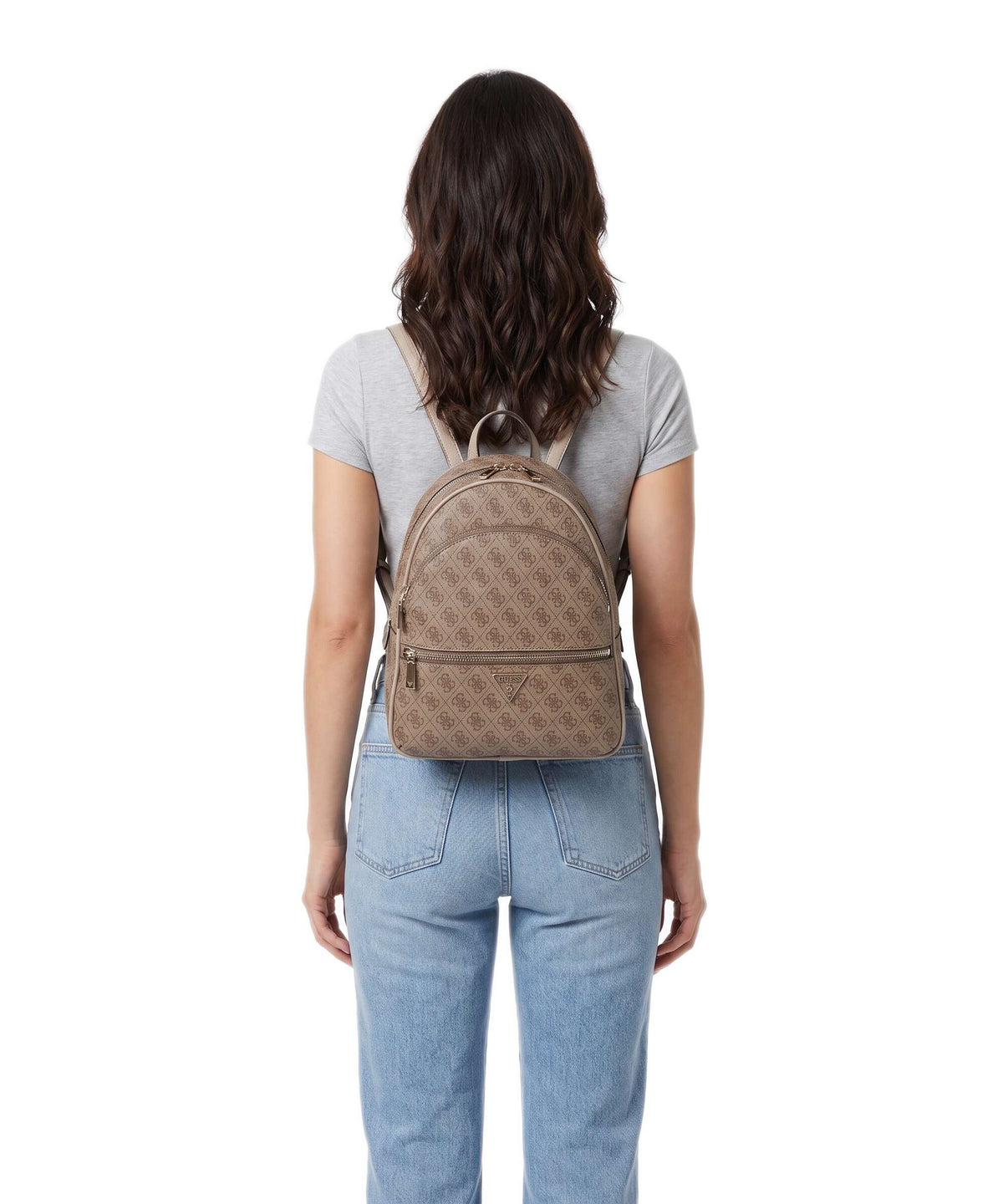 Guess Manhattan Backpack latte logo