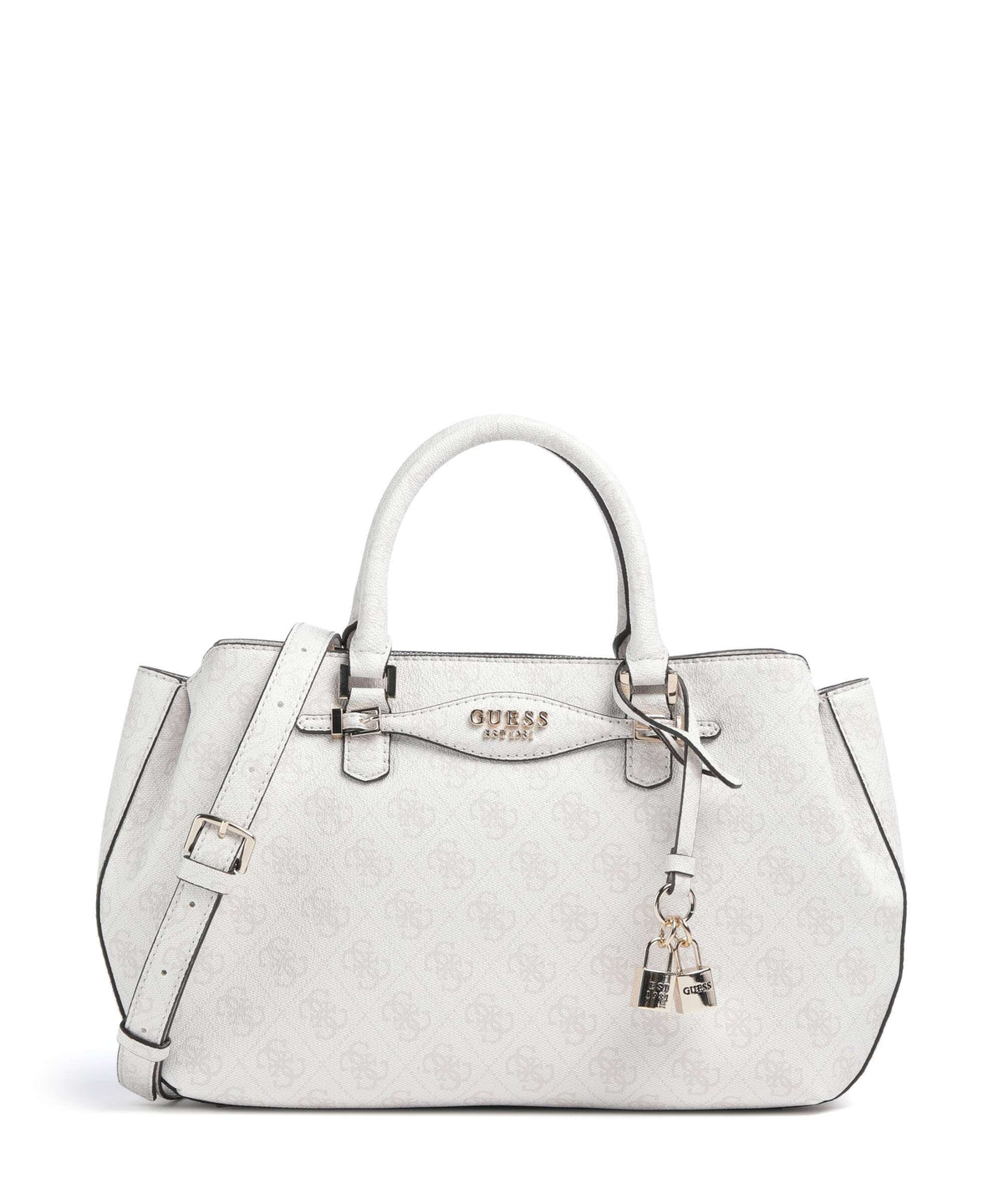 Guess Katya 4G Logo Handbag white logo