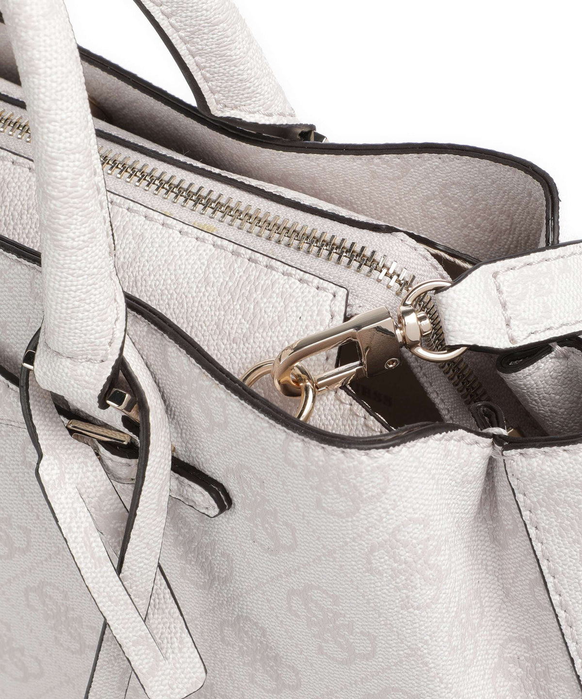 Guess Katya 4G Logo Handbag white logo