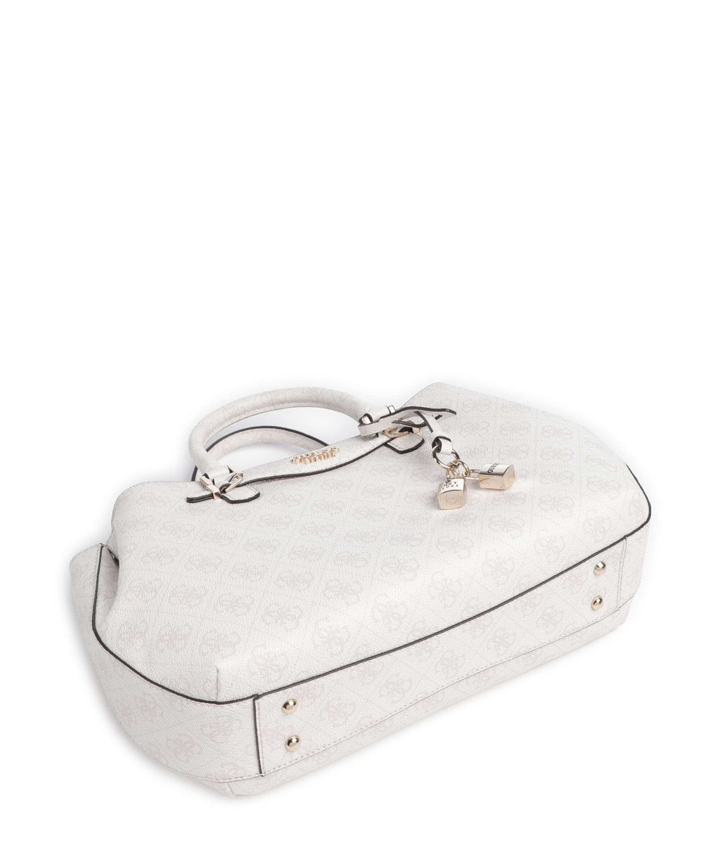 Guess Katya 4G Logo Handbag white logo