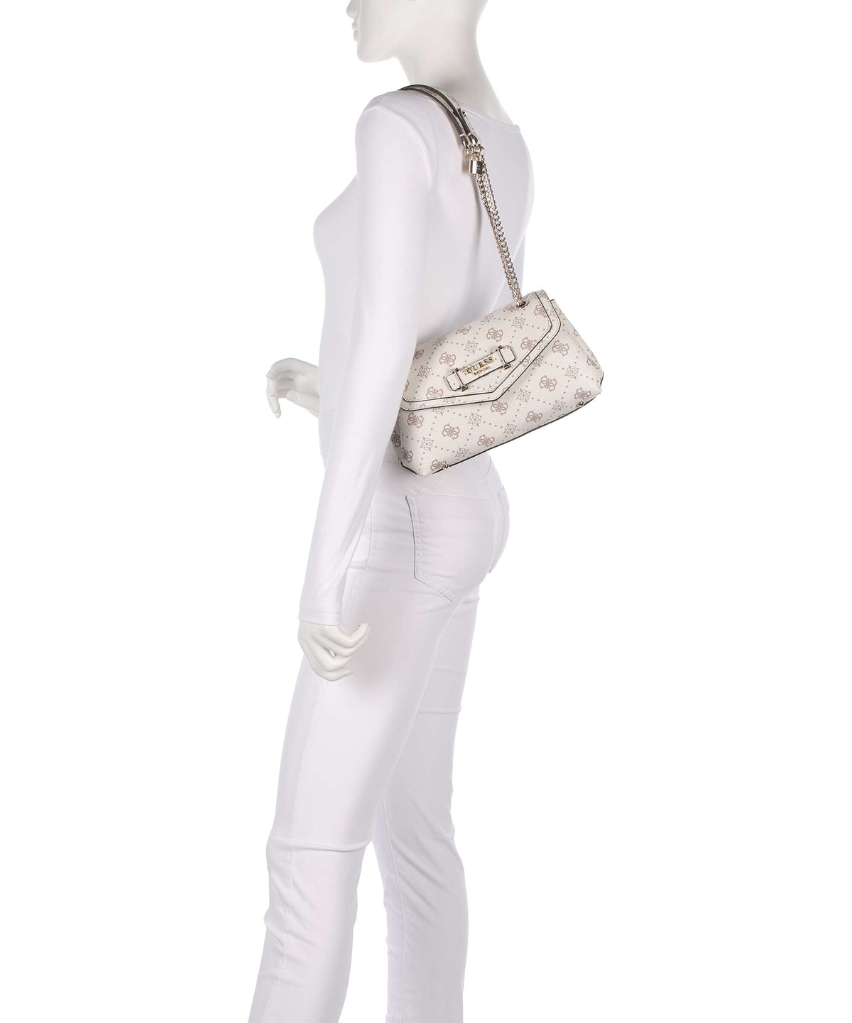 Guess Silia Shoulder bag vanilla logo