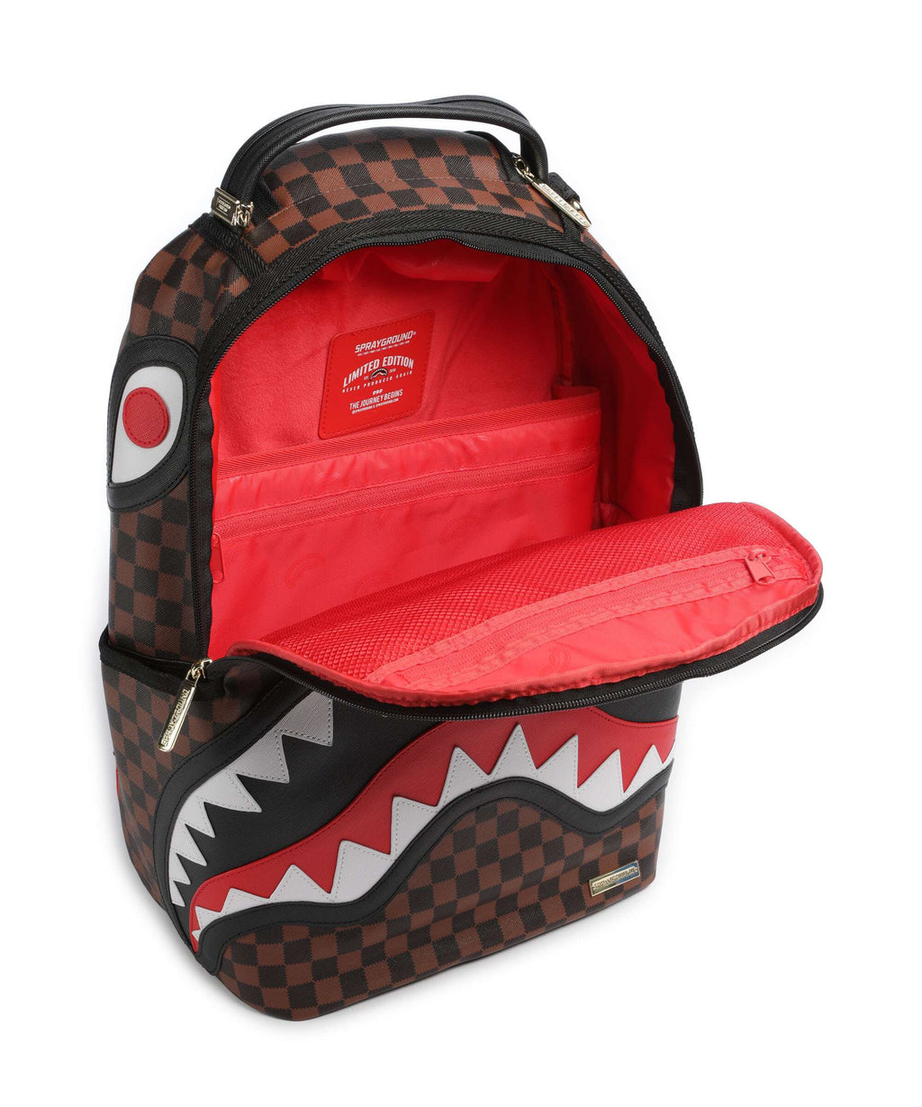 Sprayground Sawtooth Sharks in Paris Backpack brown