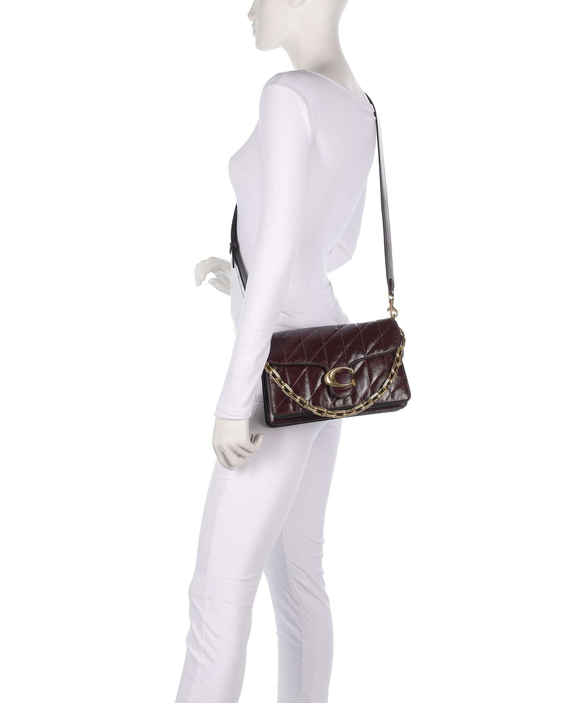 Coach Tabby Quilted Glazed Shoulder bag black currant