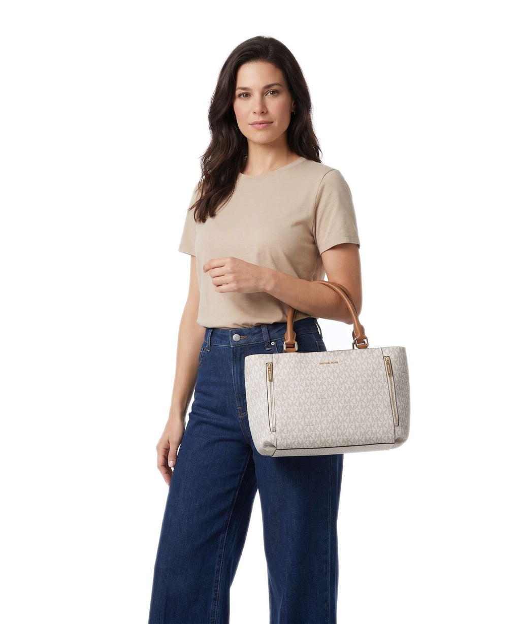 Michael Kors Nabela Small Handbag vanilla/acorn