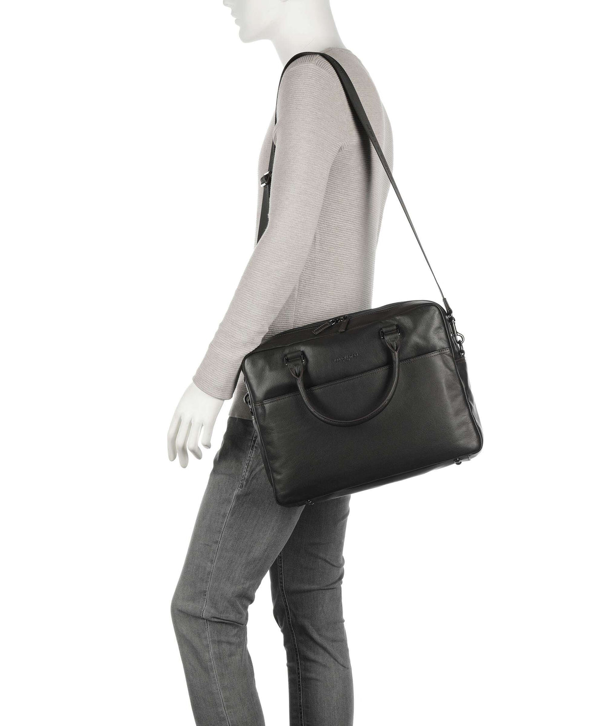 Lancaster Soft Vintage Briefcase marron