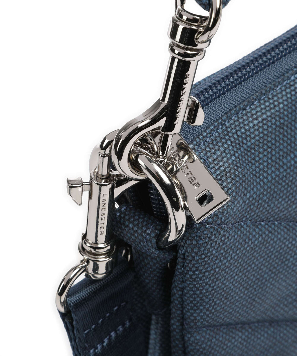 Lancaster Canvas Matelassé Shoulder bag bleufonc
