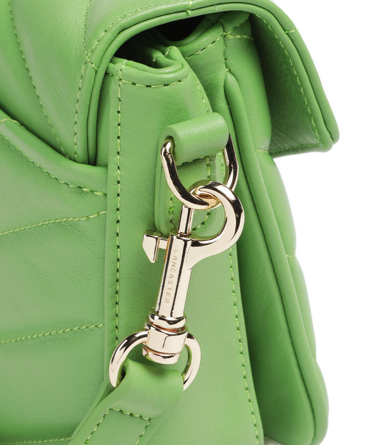 Lancaster Soft Matelassé Crossbody bag vertmouss