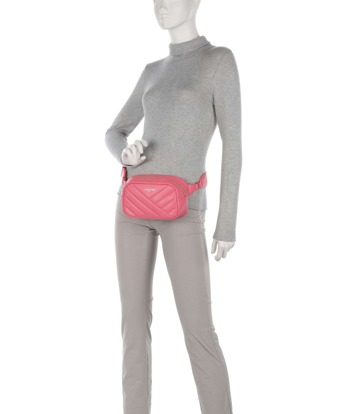 Lancaster Soft Matelassé Belt bag rose fonce