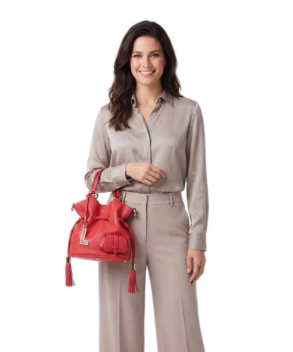 Lancel Premier Flirt S Bucket bag kiss red