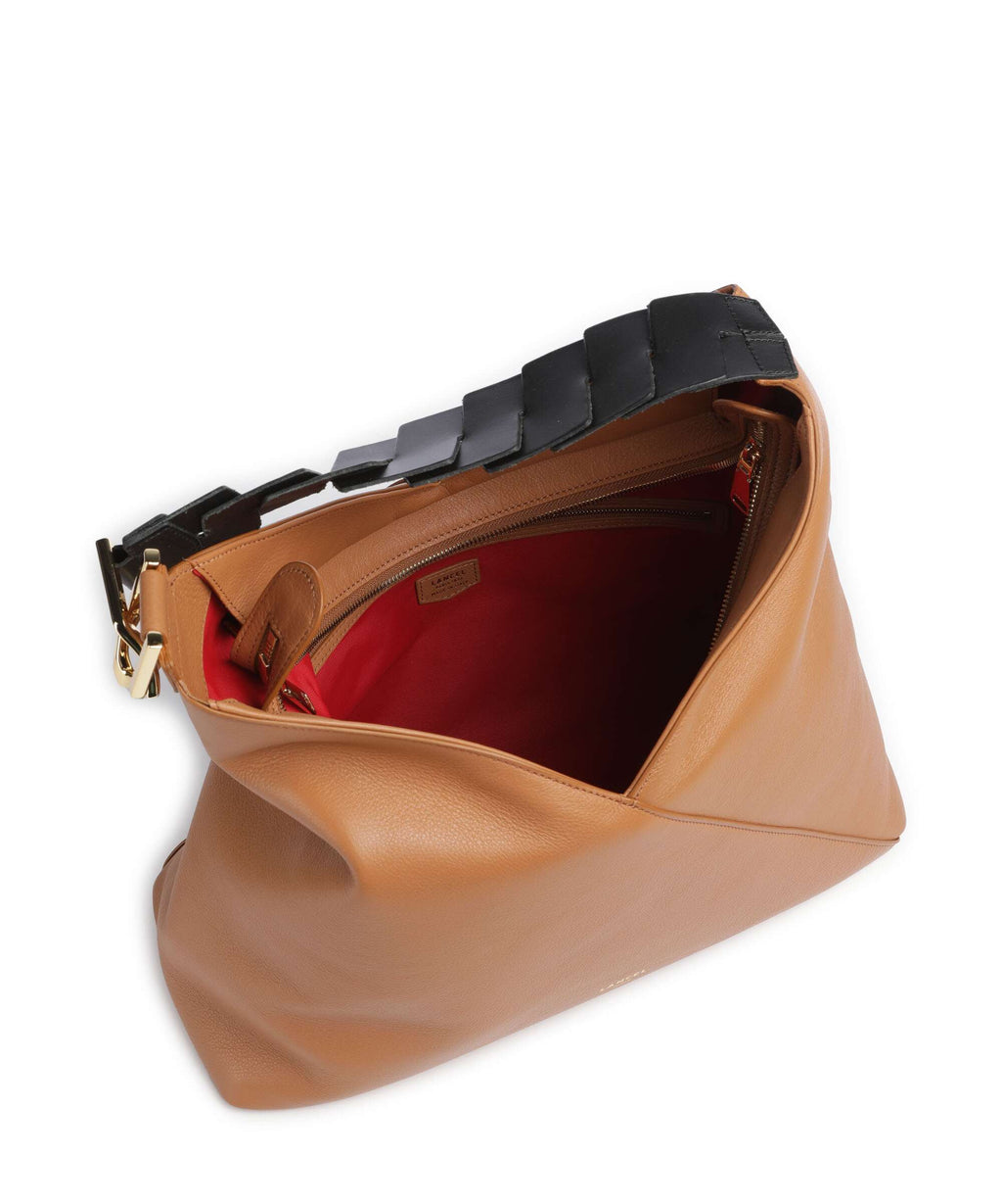 Lancel Pagode L Hobo bag camel/black