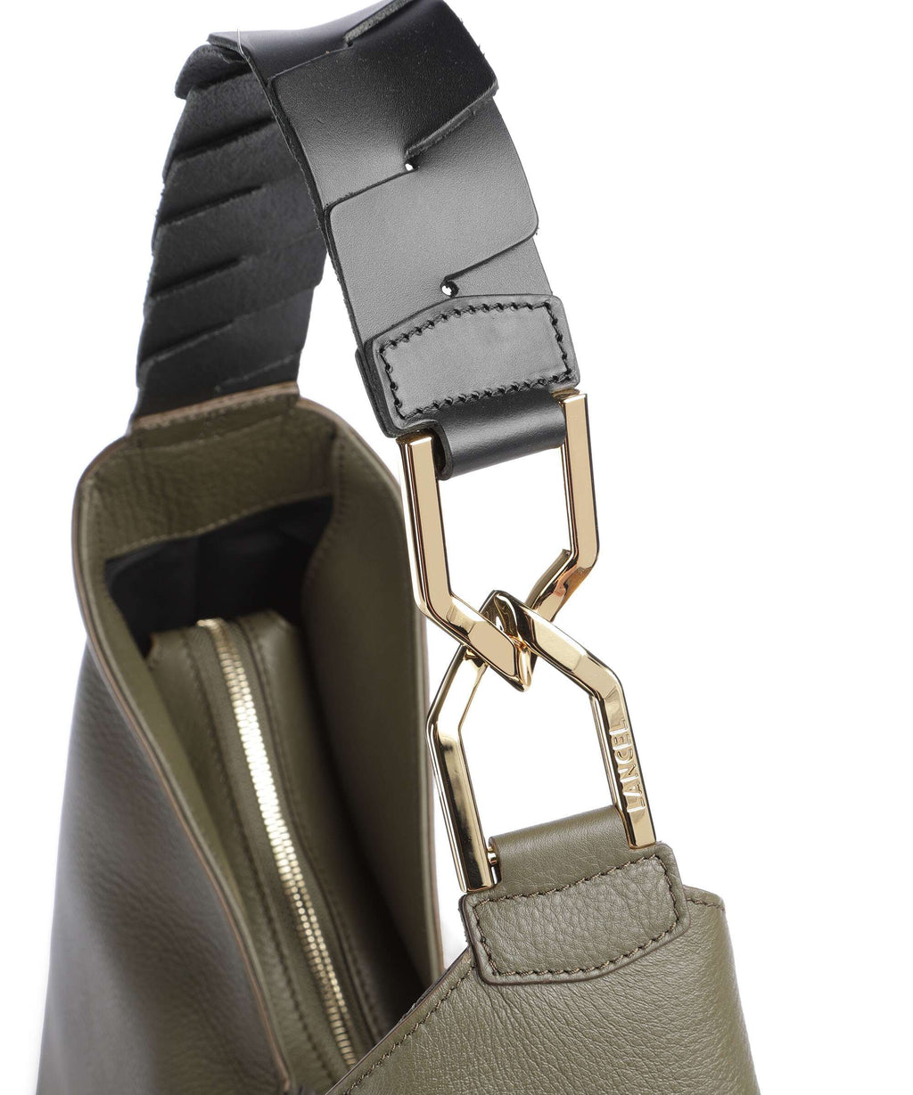 Lancel Pagode L Hobo bag dark khaki/black