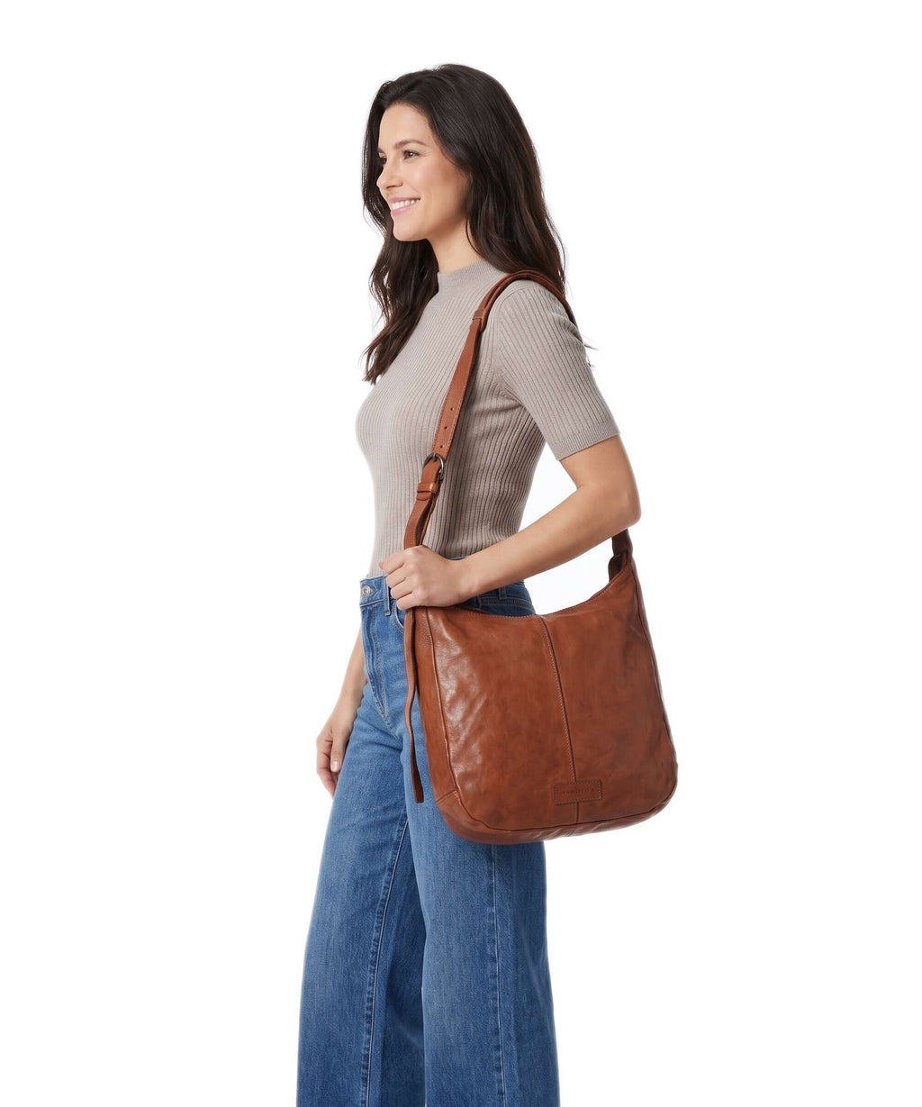 Harold's Submarine Hobo bag cognac
