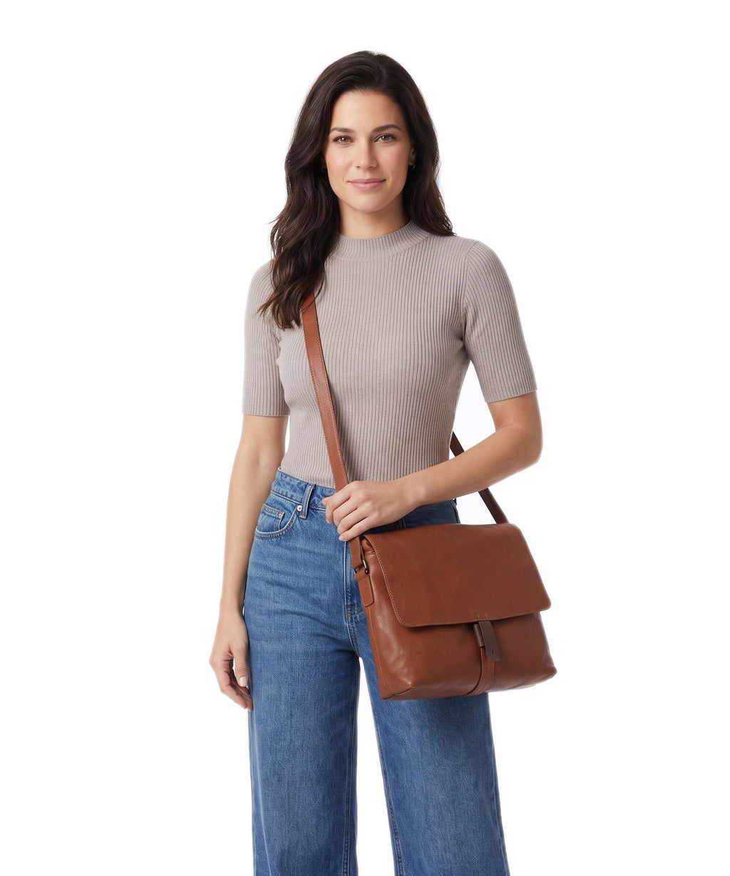 Harold's Lift Briefcase cognac
