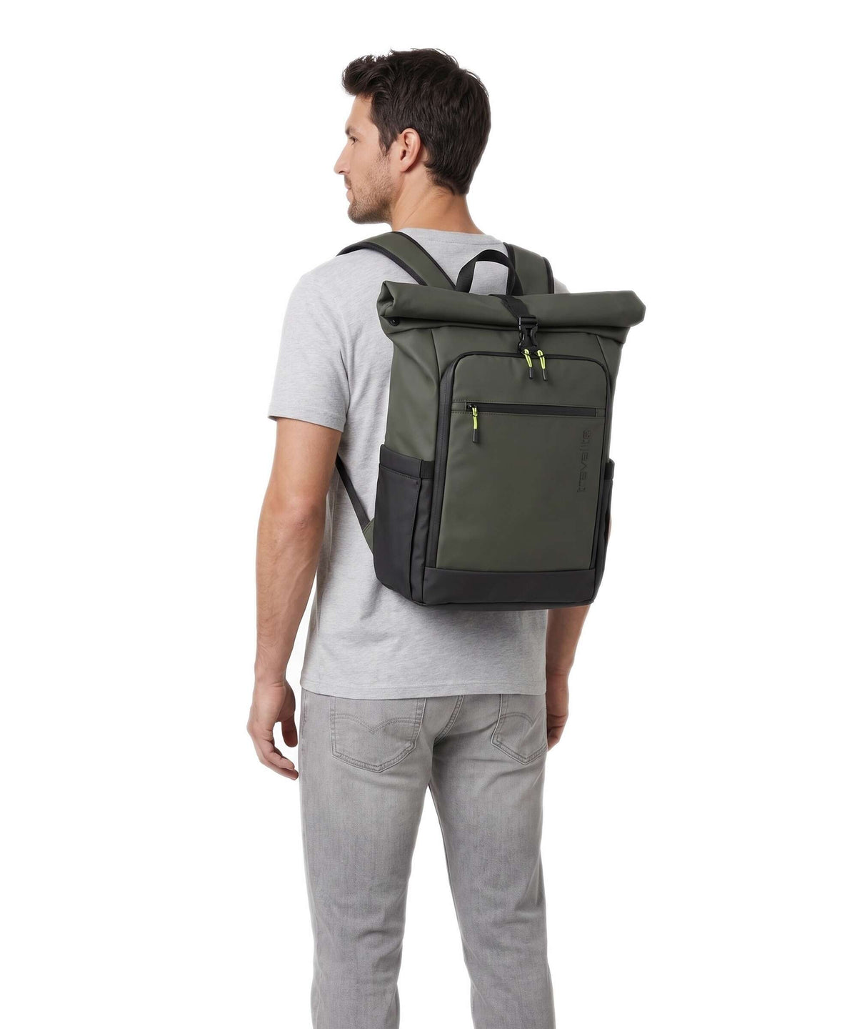Travelite Briize M Rolltop backpack khaki