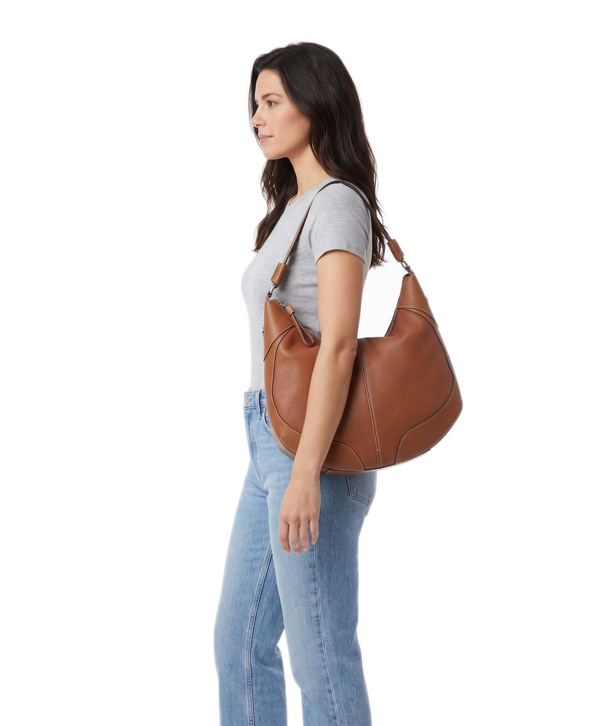 Aigner Ambra L Hobo bag cognac brown