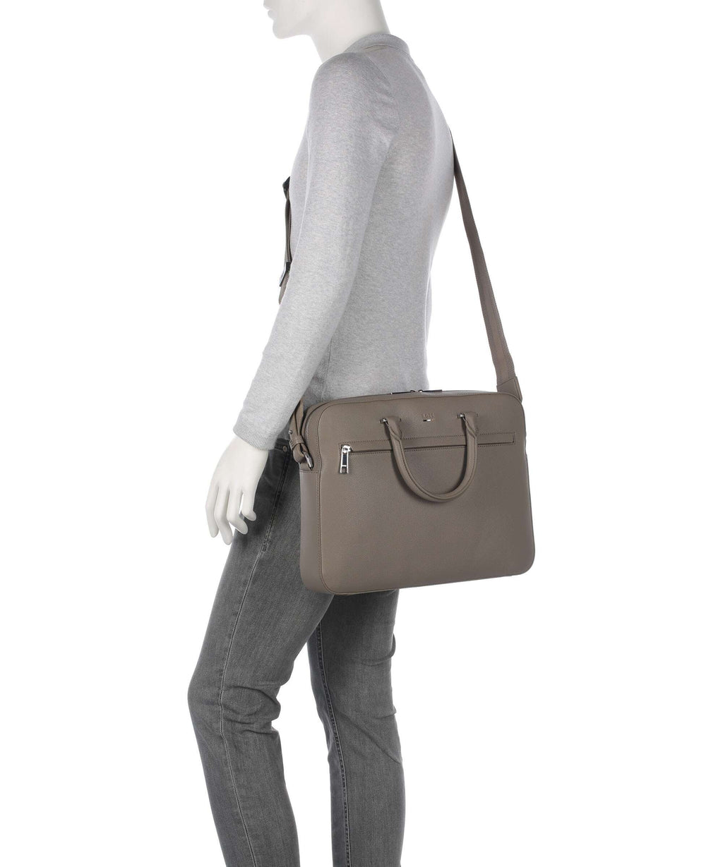 BOSS Ray Briefcase open green