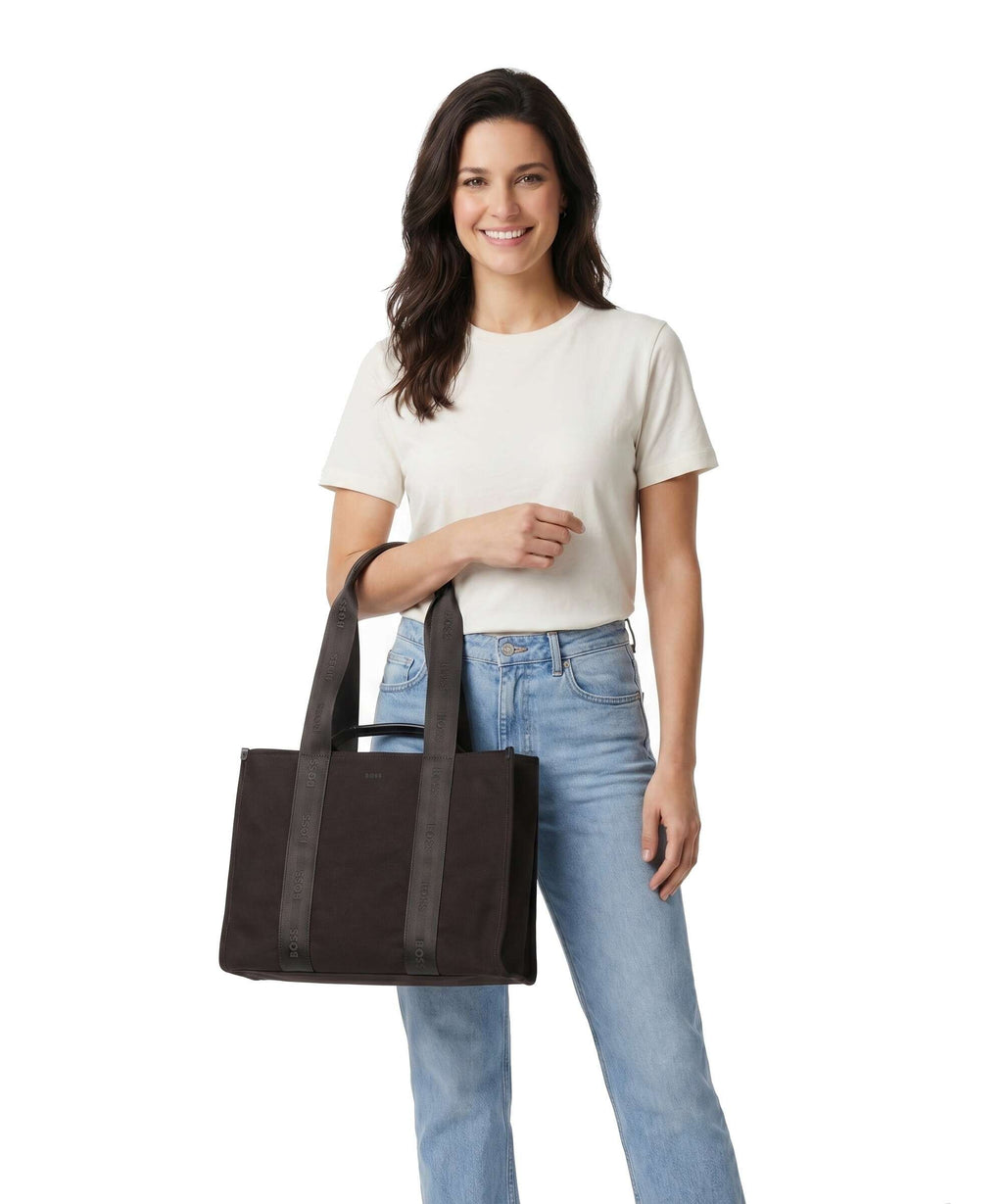 BOSS Sandy Tote bag dark brown