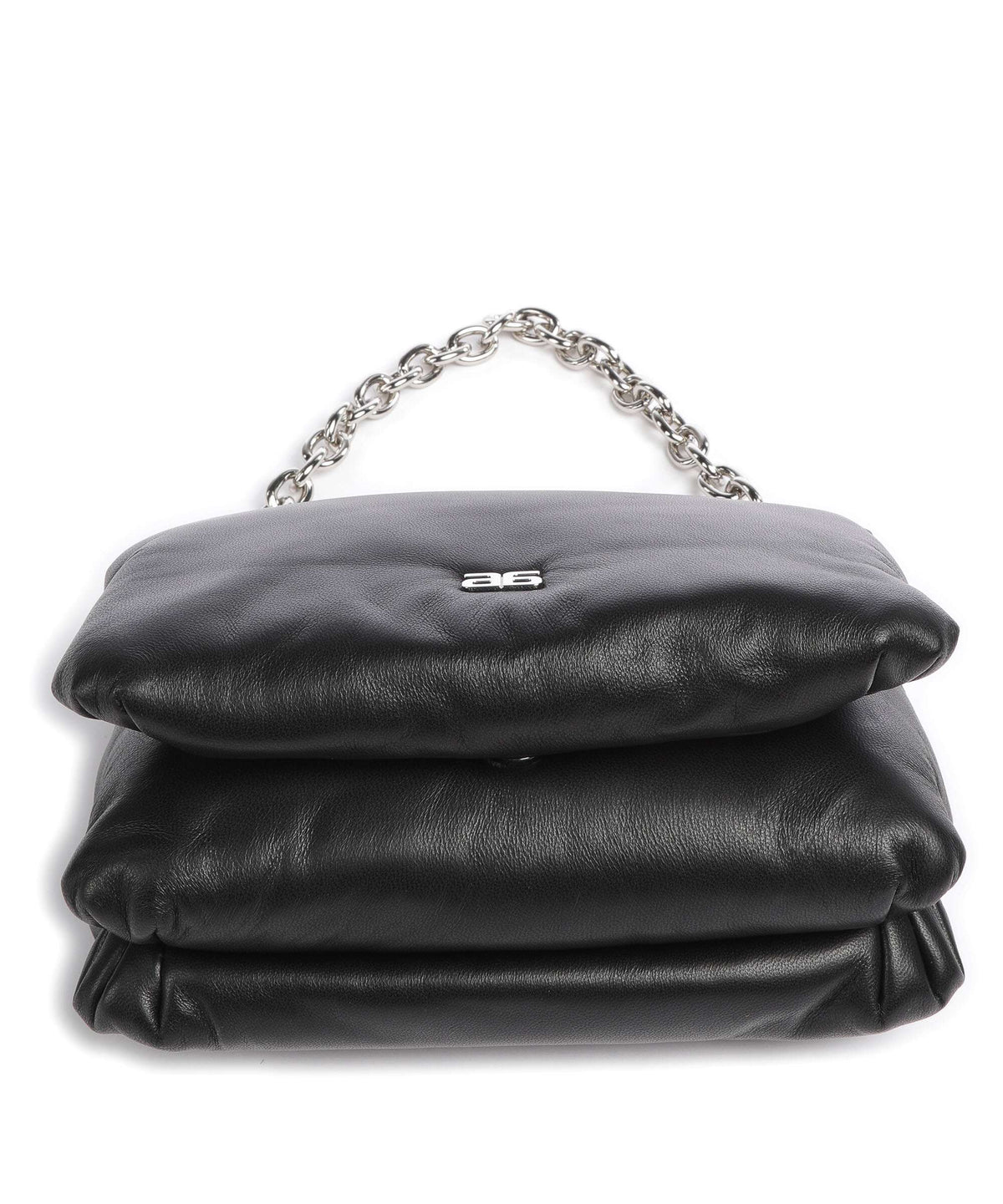 Abro Piuma Lucido Puffer Shoulder bag black/nickel