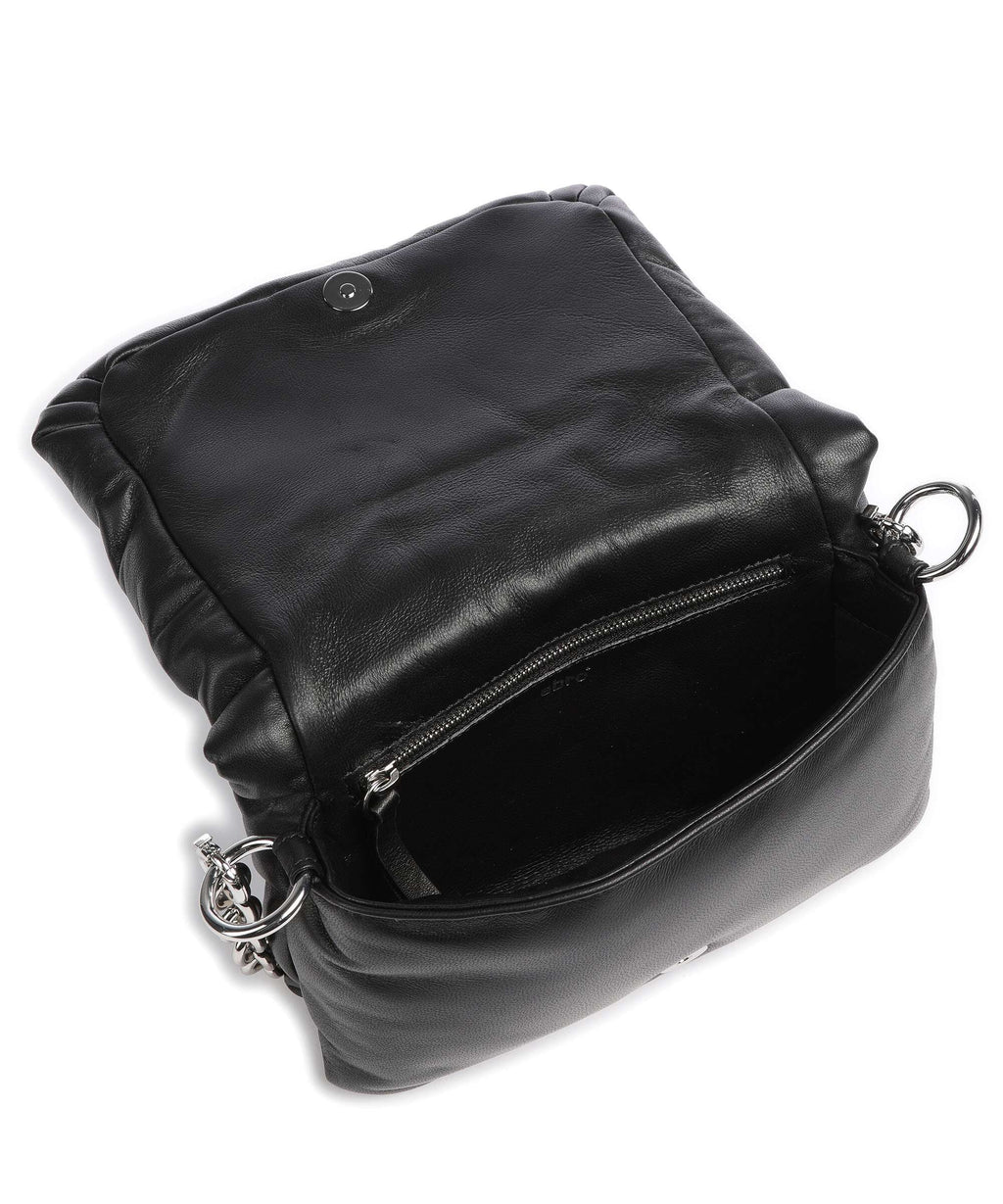 Abro Piuma Lucido Puffer Shoulder bag black/nickel