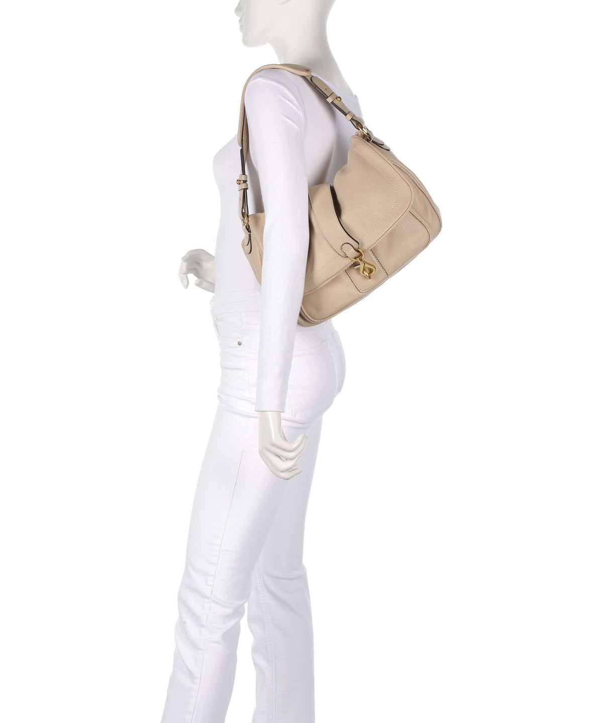 Abro Dalia Star Saddle Hobo bag natural