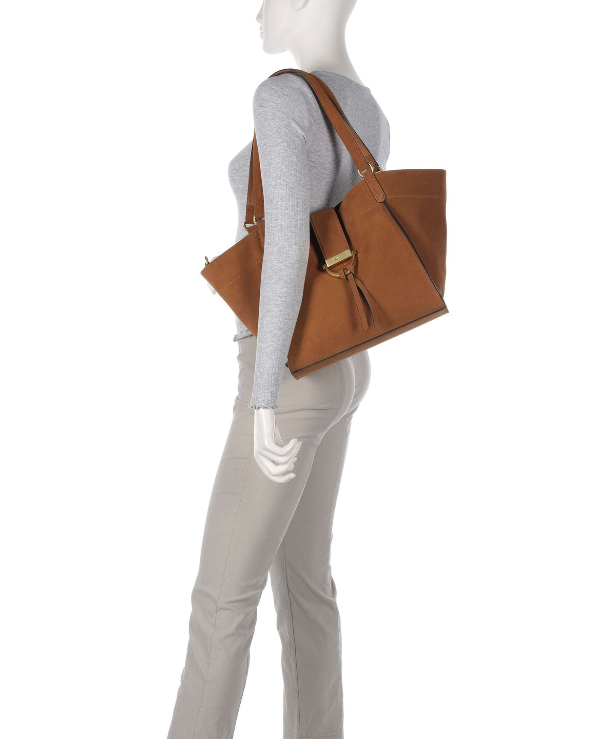 Abro Suede Temi Tote bag cuoio