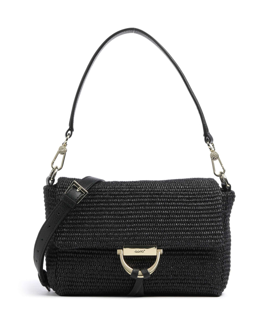 Abro Raffia Temi Shoulder bag black/gold
