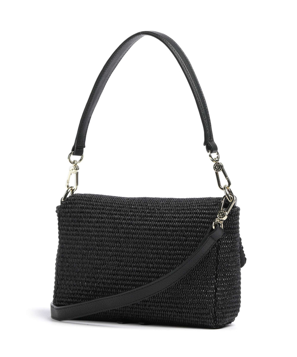 Abro Raffia Temi Shoulder bag black/gold