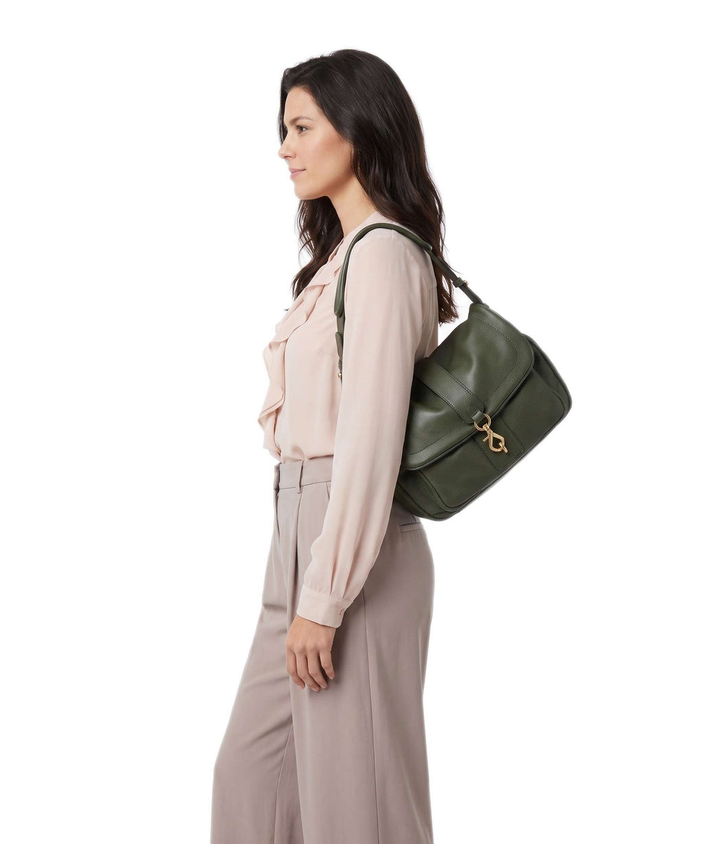 Abro Dalia Star Saddle Hobo bag oliv