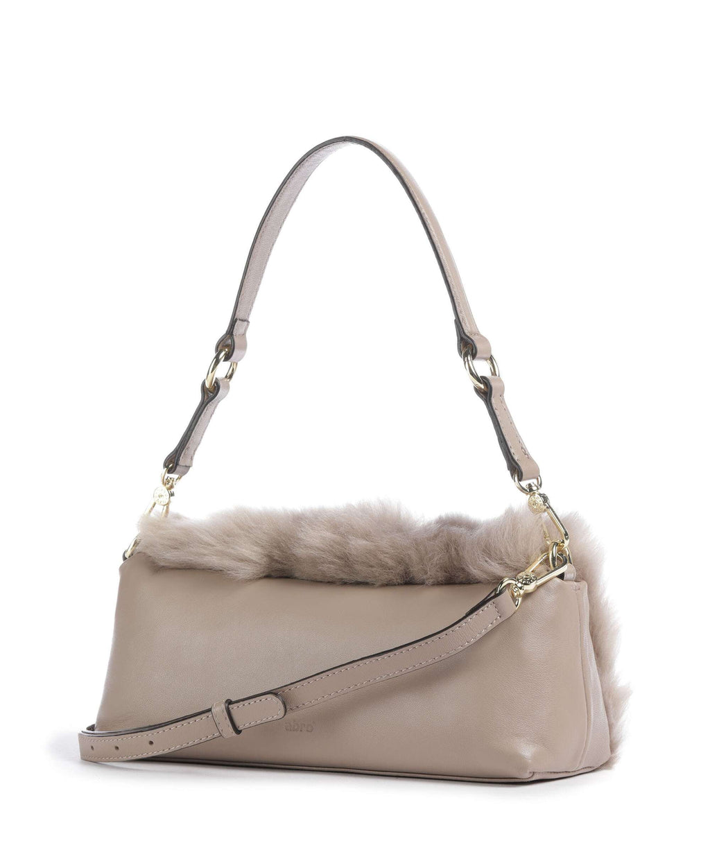 Abro Shearling Mila Shoulder bag siena
