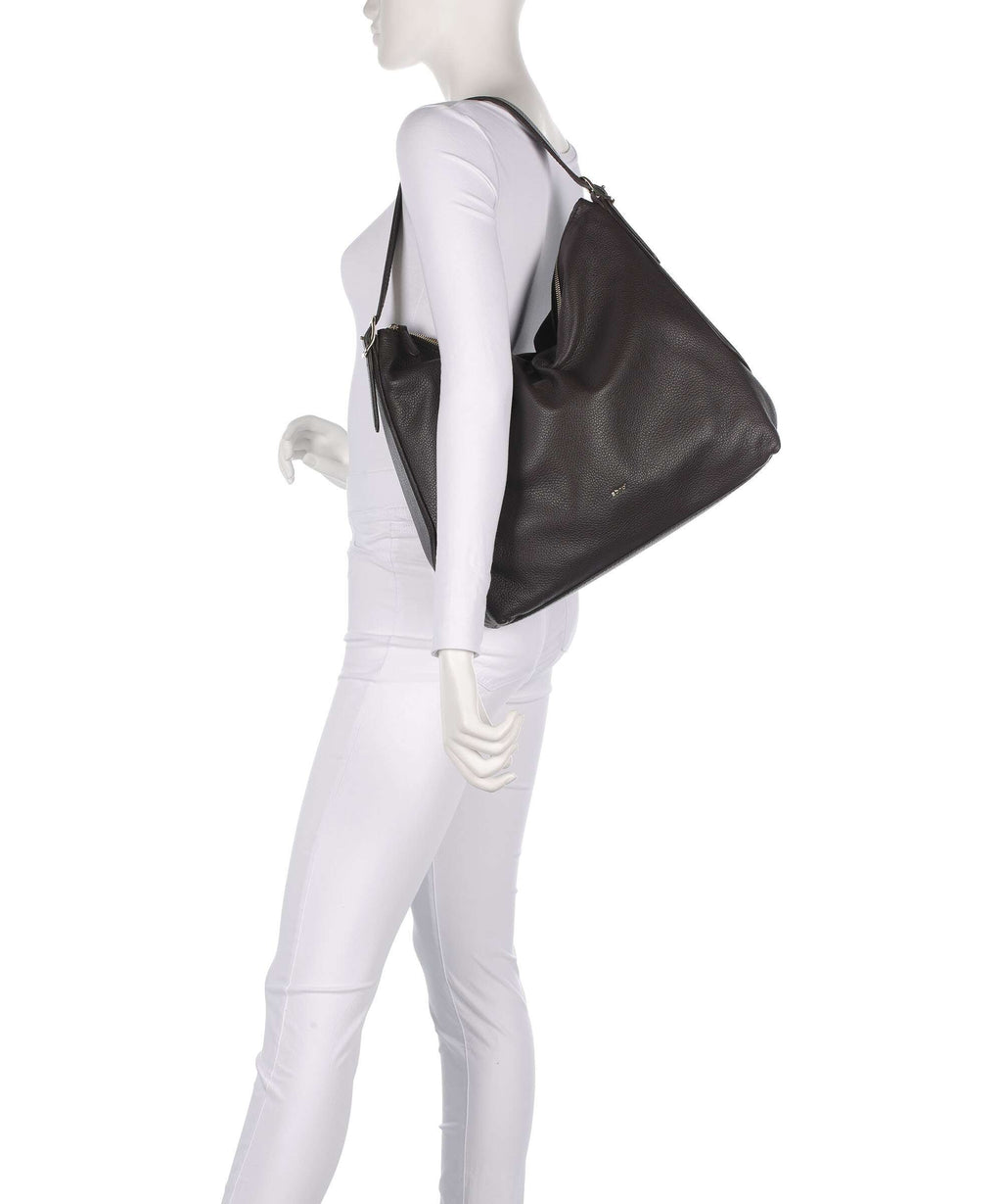 Abro Agave Carina Hobo bag dark brown