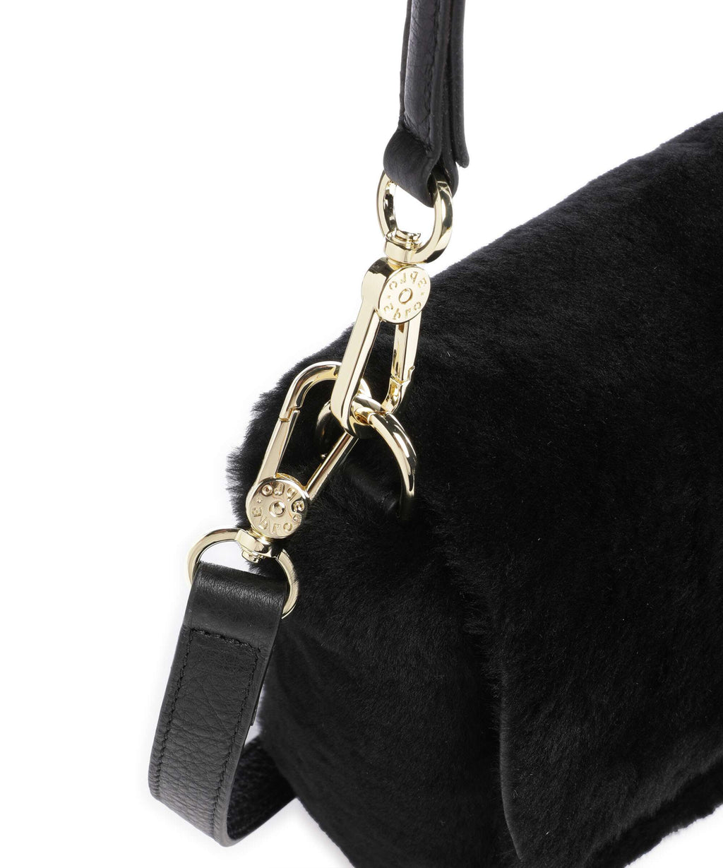 Abro Shearling Temi Shoulder bag black/gold