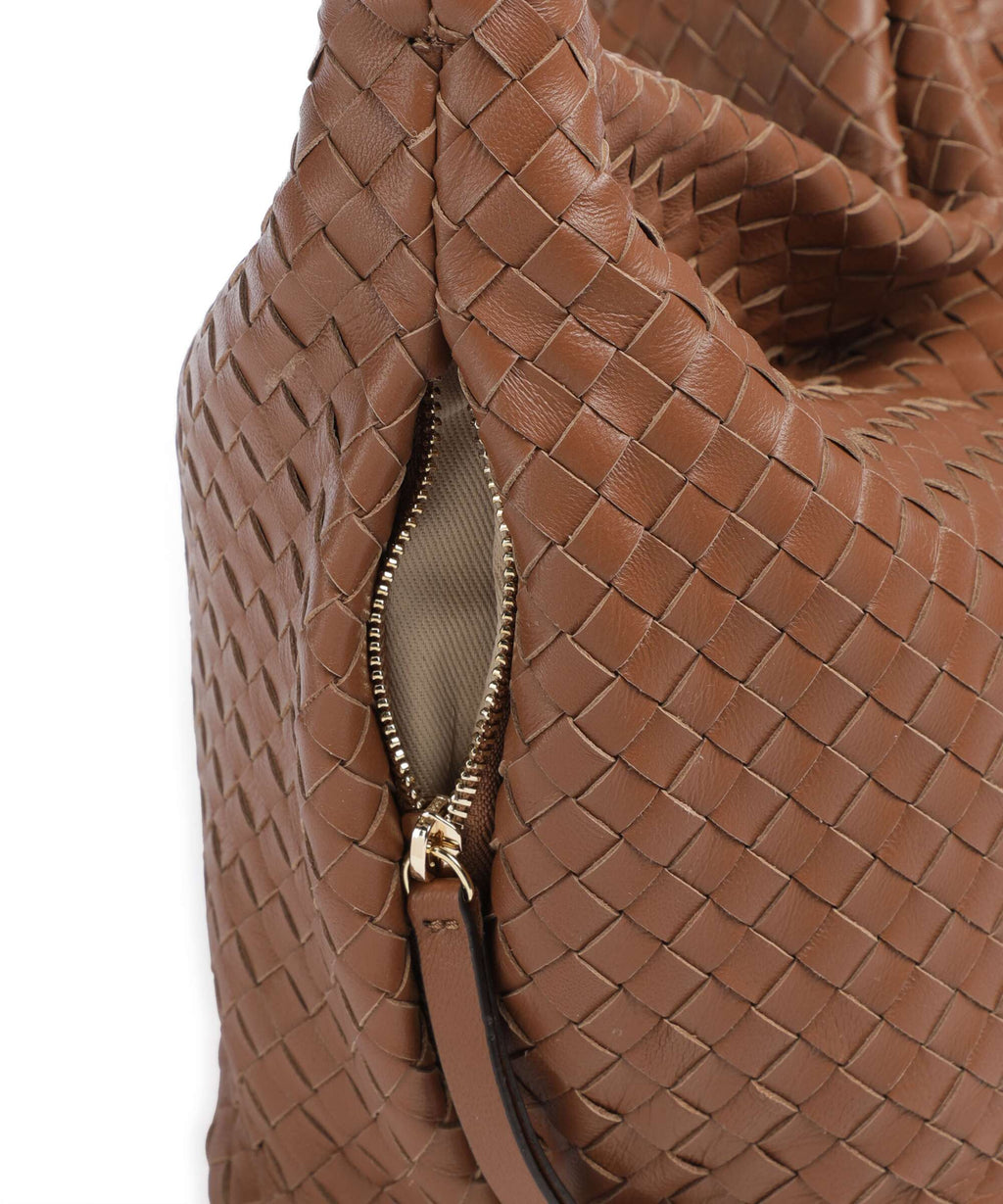 Abro Piuma Ebony Hobo bag caramel/cognac