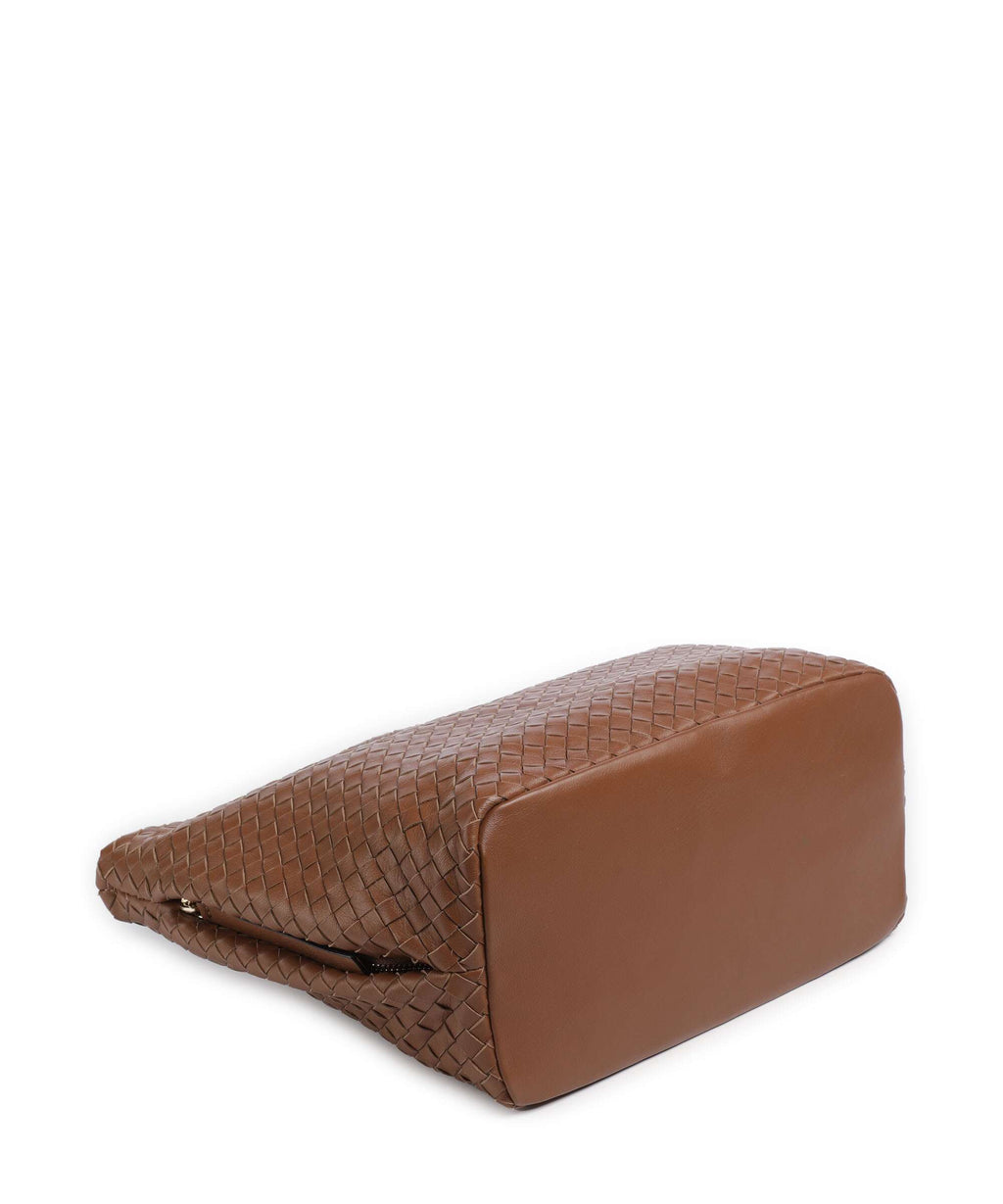 Abro Piuma Ebony Hobo bag caramel/cognac