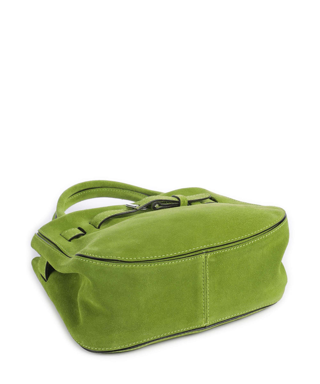 Abro Suede Jill Handbag lime