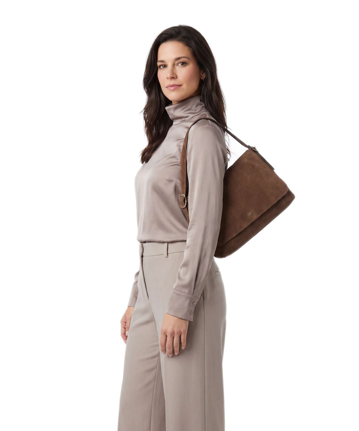 Abro Suede Carina Shoulder bag wood