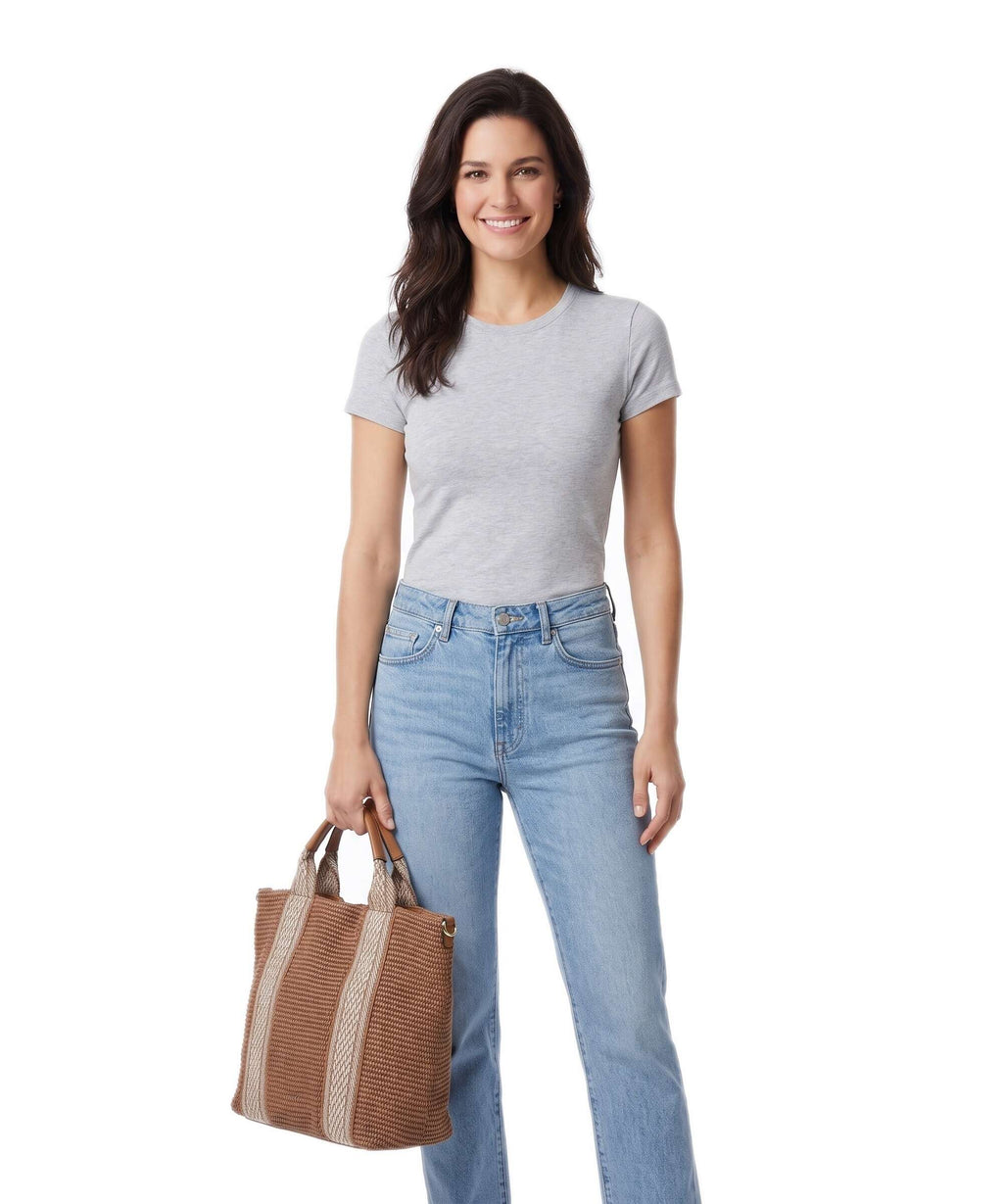 Abro Raffia Kaia Handbag caramel/cognac
