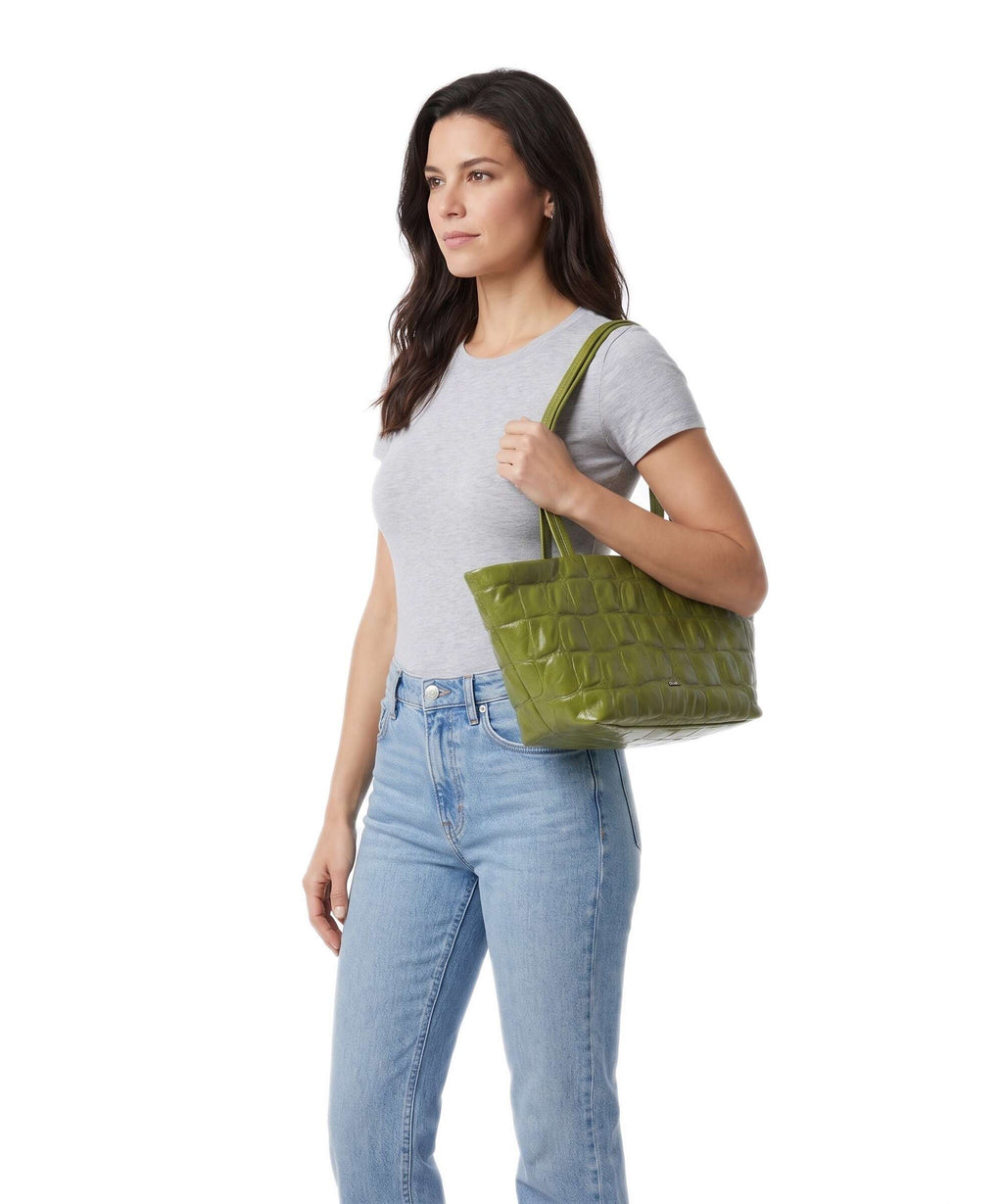 Abro Maxi Cocco Alba Shoulder bag lime