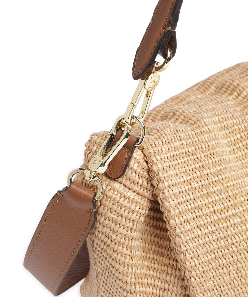 Abro Raffia Classica Temi Large Shoulder bag natural