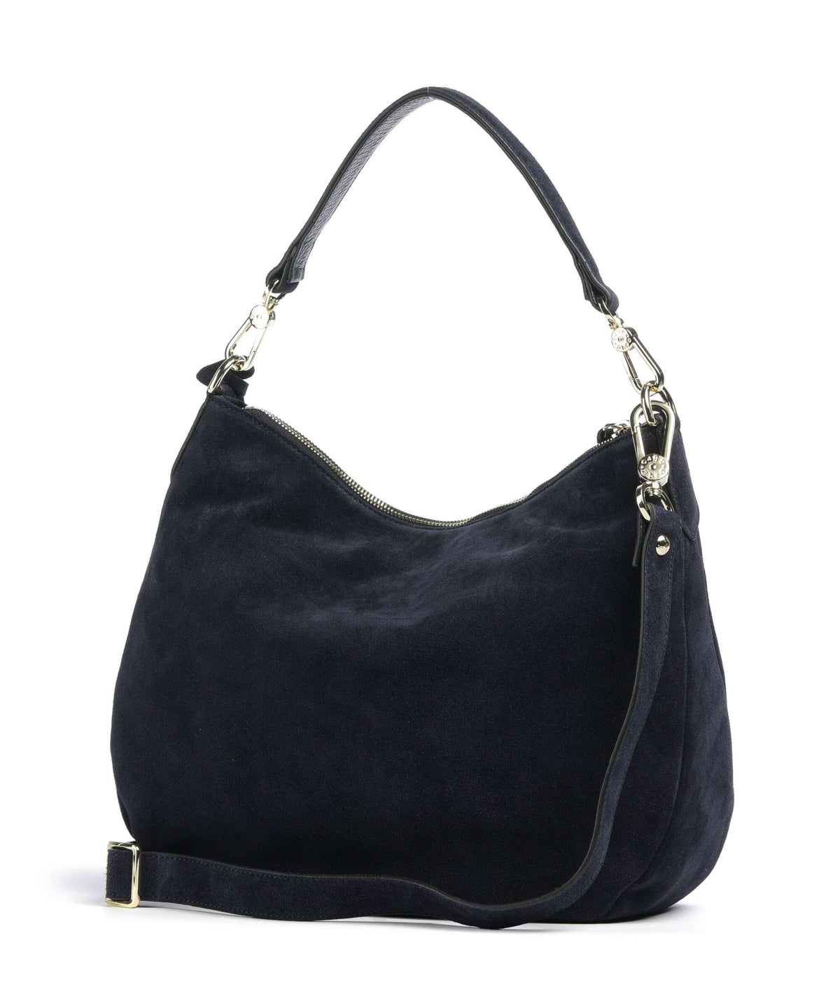 Abro Suede Juna Small Hobo bag navy