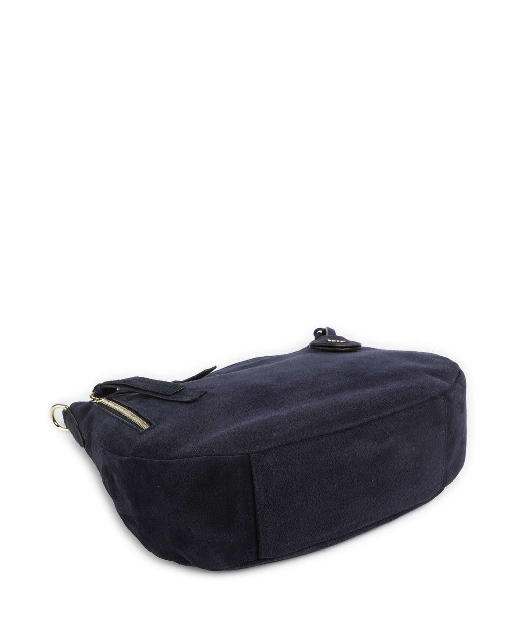 Abro Suede Juna Small Hobo bag navy