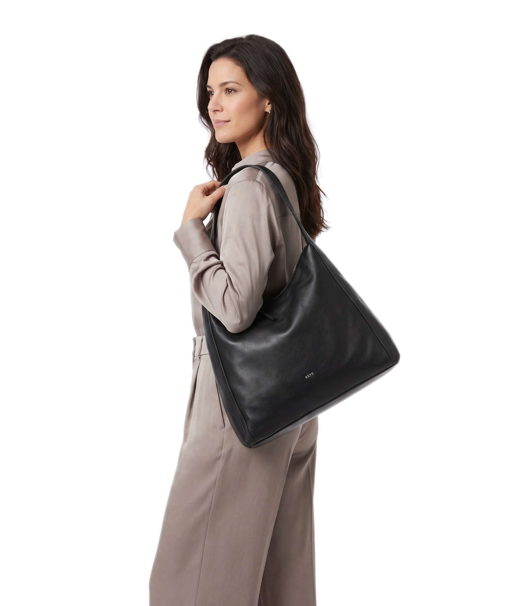 Abro Rosa Light Amber Hobo bag black/nickel