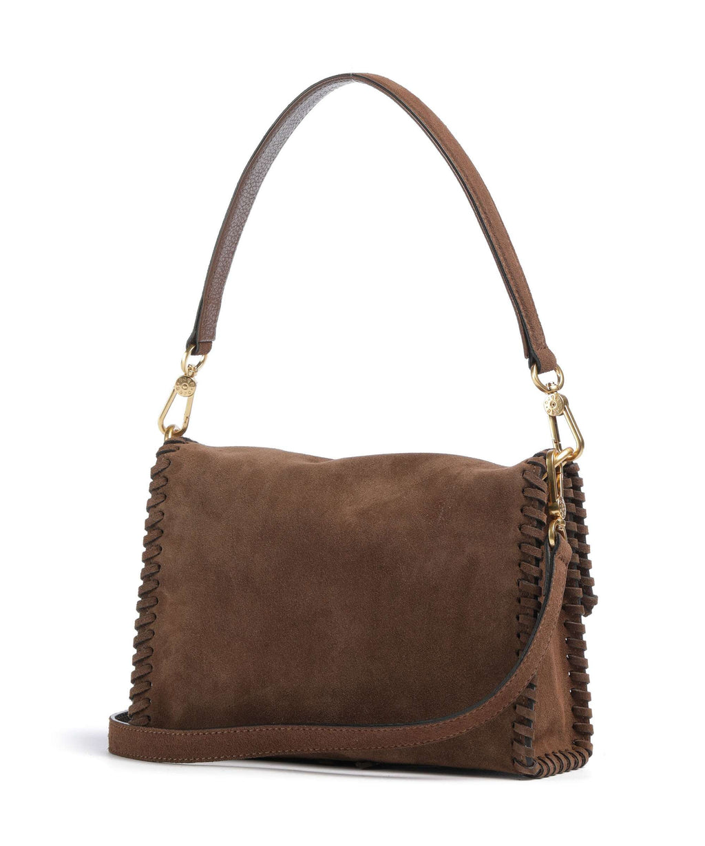Abro Suede Temi Stitch Shoulder bag wood