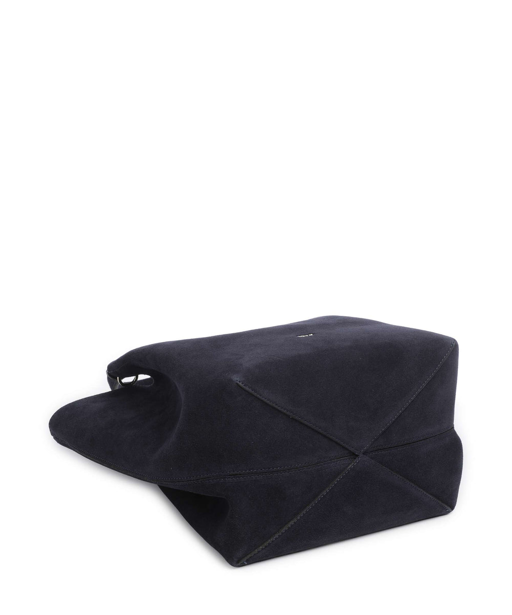 Abro Suede Essential Medium Handbag navy