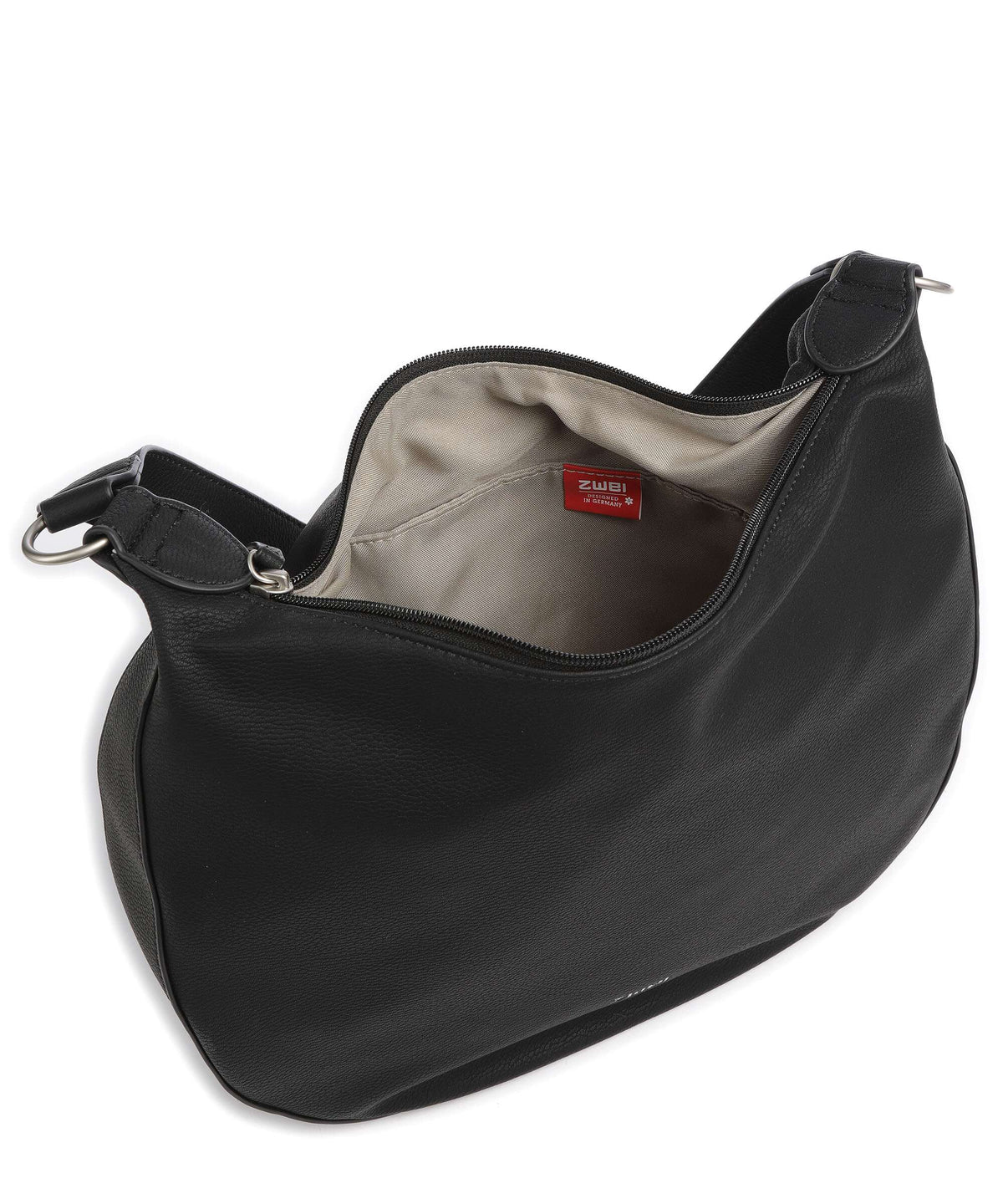 Zwei Yuna YU110 Hobo bag nubuk black