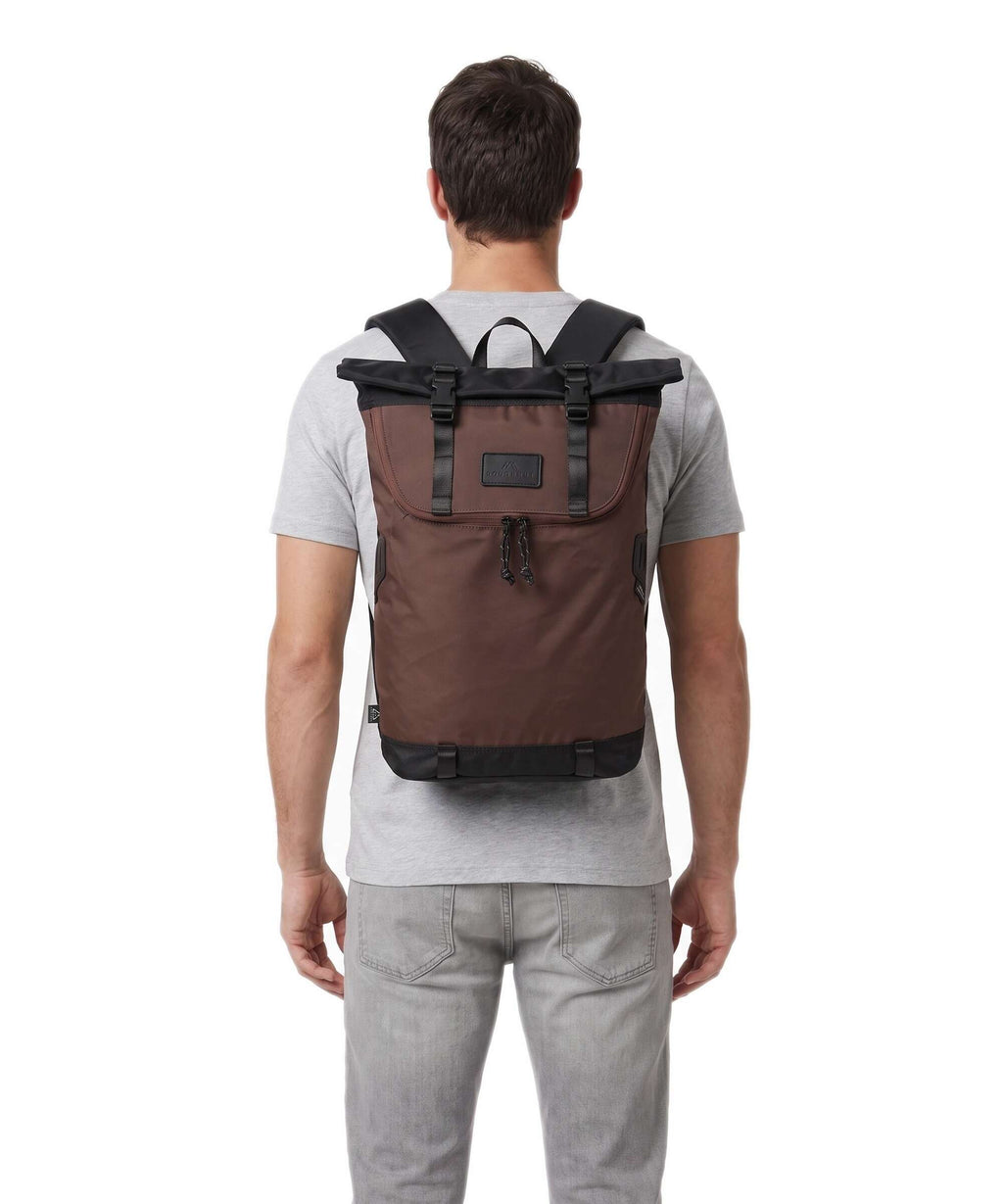 Doughnut Go Wild Christopher Small Rolltop backpack black/brown