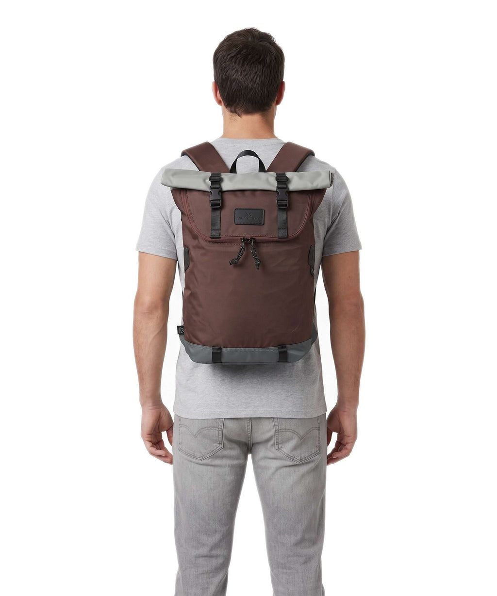 Doughnut Go Wild Christopher Small Rolltop backpack grey/brown