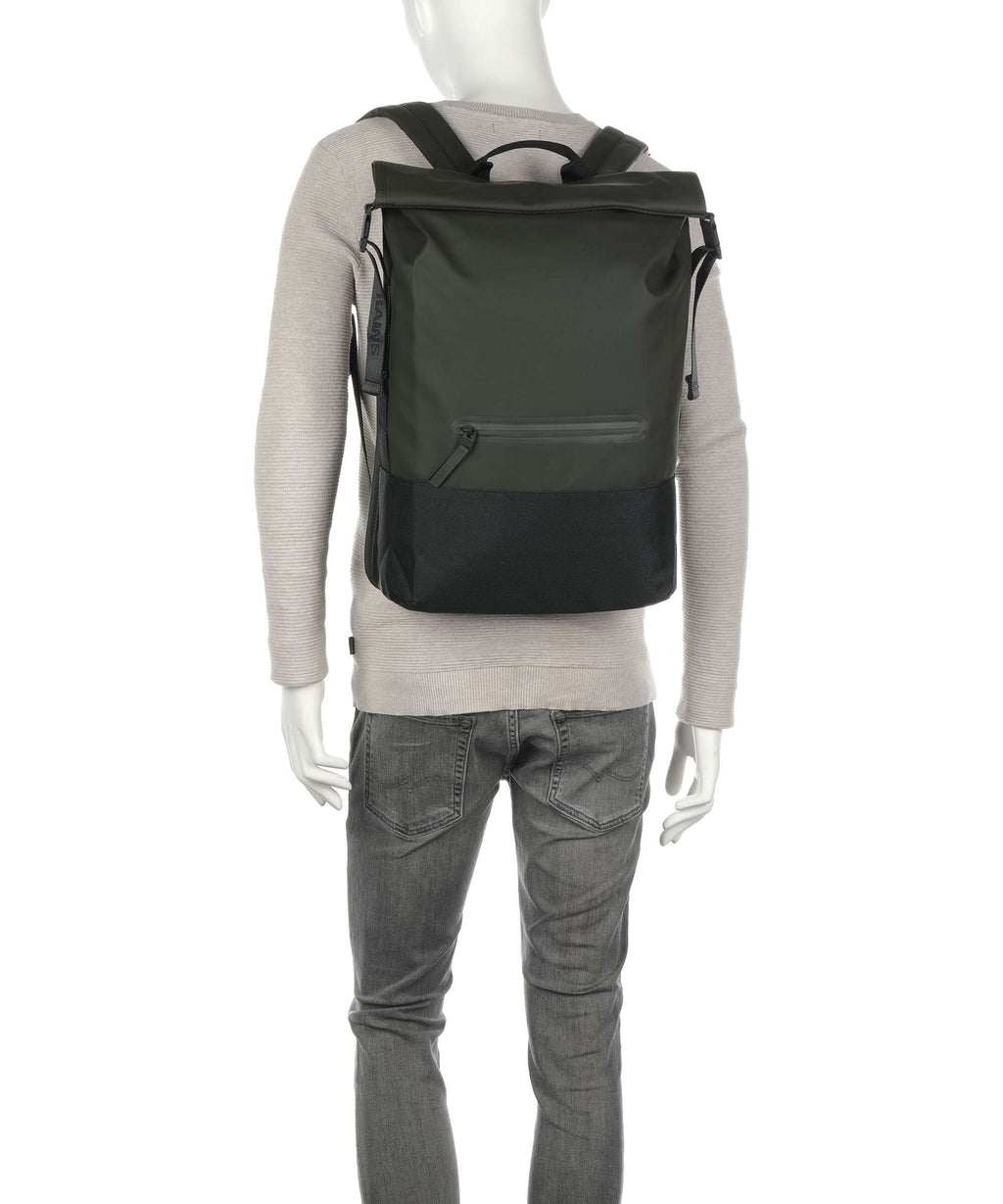 Rains Trail Rolltop backpack green
