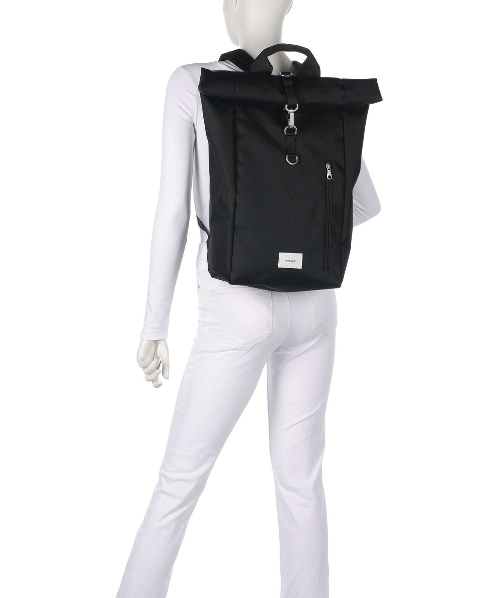 Sandqvist Ground L Rolltop backpack black