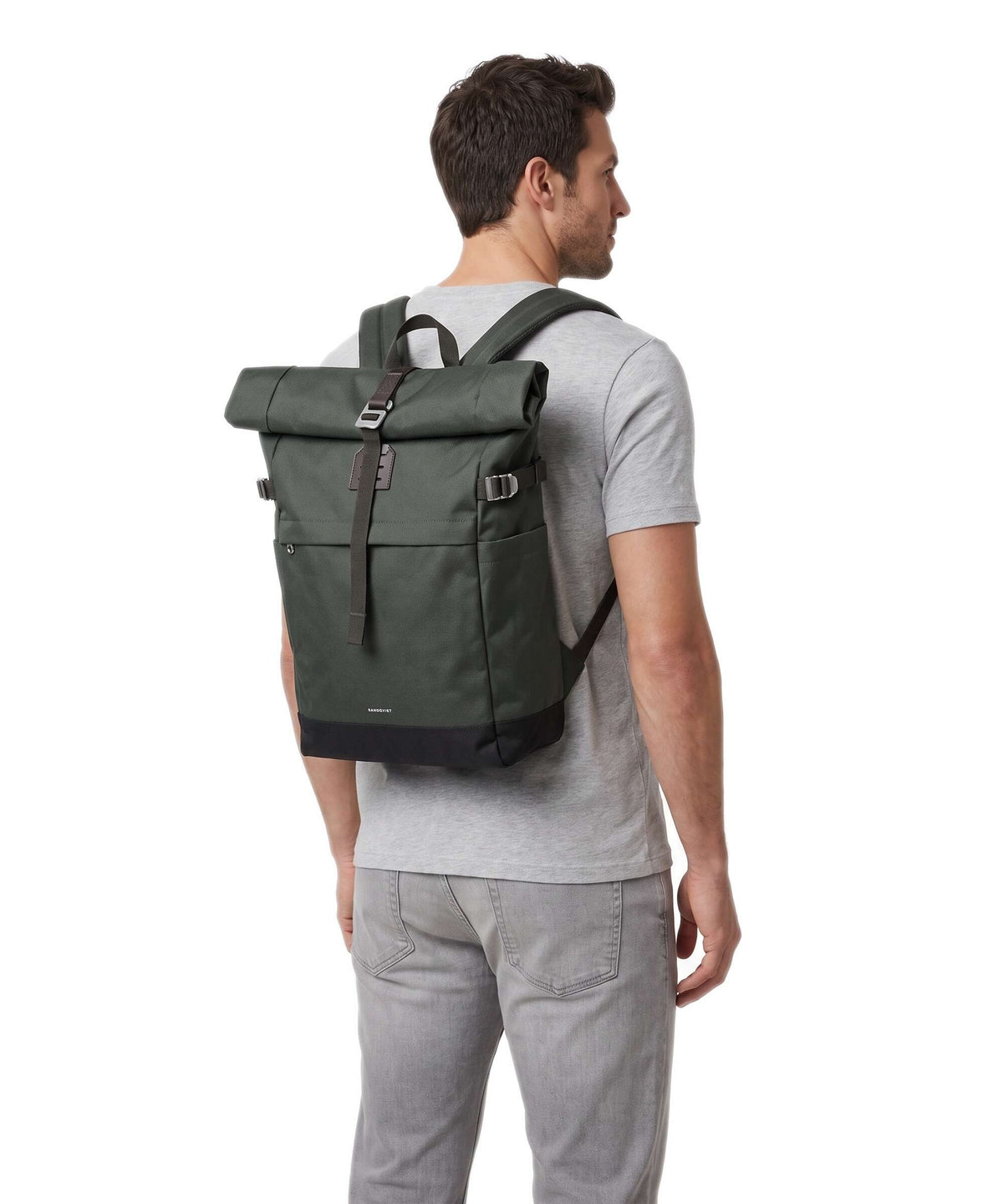 Sandqvist Icon M Rolltop backpack dawn green