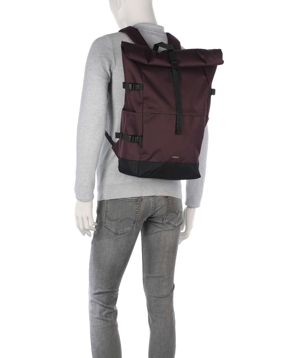 Sandqvist Icon L Rolltop backpack cabernet